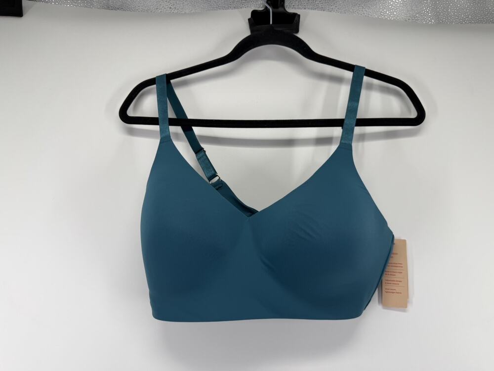 ThirdLove 24/7 CLASSIC Wireless Bra Women Size Large Smooth Deep Seal Teal NWT